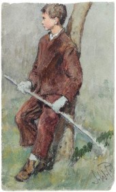 James W. Pattison watercolor (