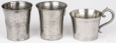 JAMES WEEKES PEWTER BEAKER, ET