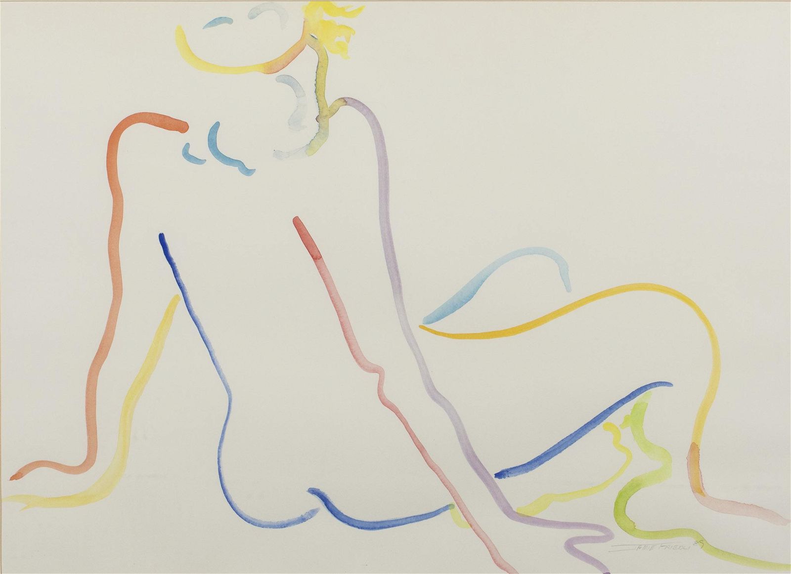 JAMIE FRIEDLI, LOUNGING NUDE,
