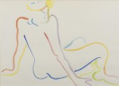 JAMIE FRIEDLI, LOUNGING NUDE,