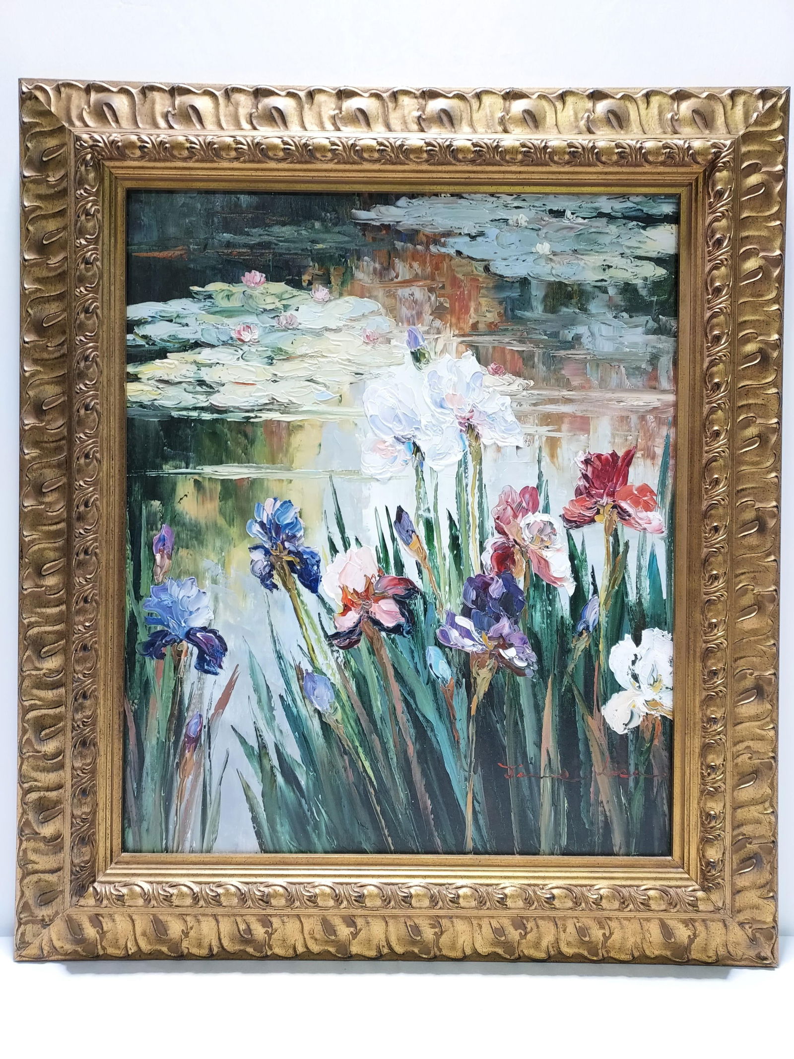 JAMIE LISA PAINTING IRISES IN A