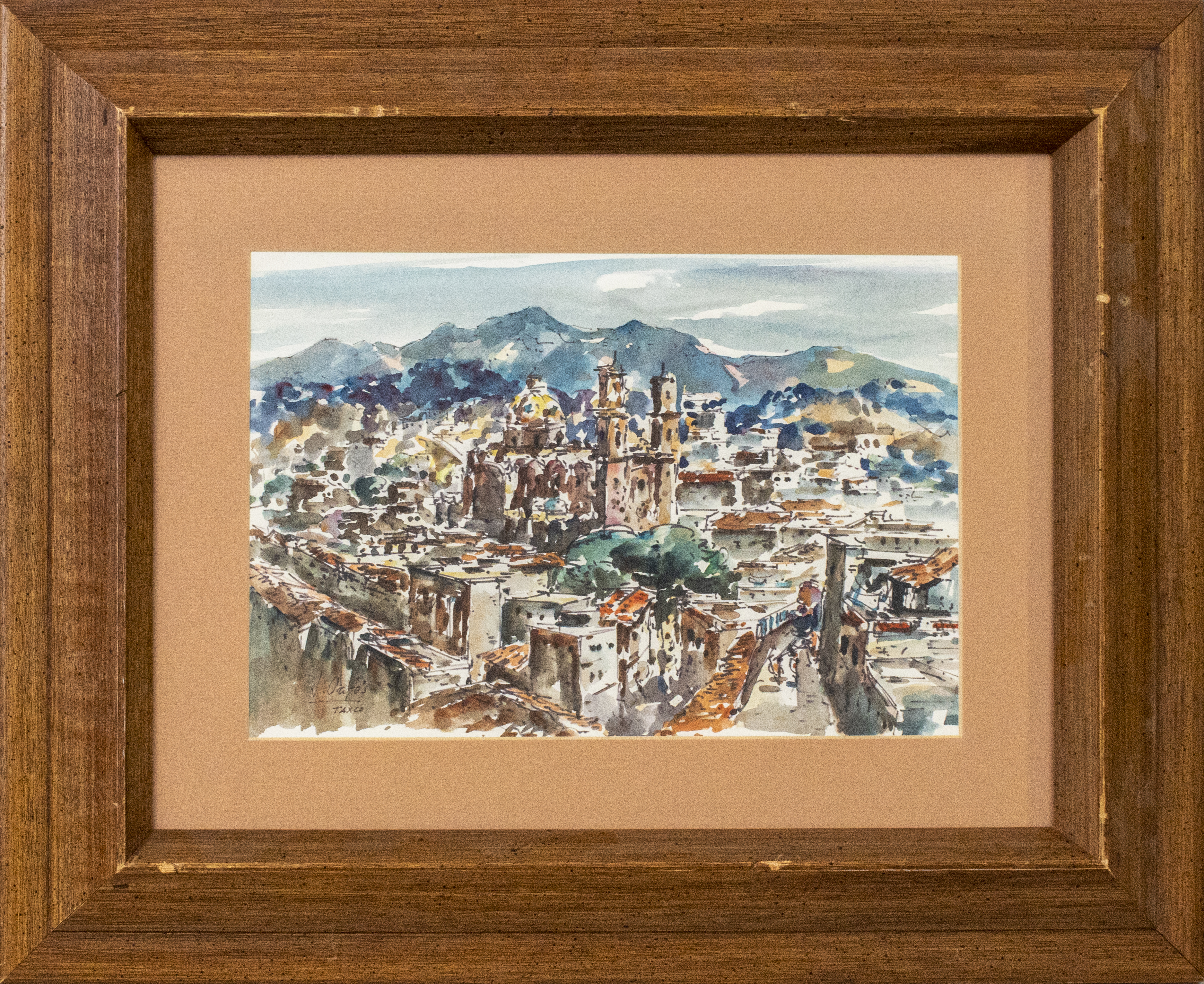 JAMIE OATES "TAXCO" WATERCOLOR
