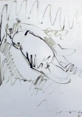 Jamil Naqsh (1939-) ink Study