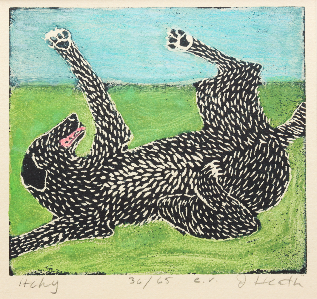 JAN HEATH COLORED NUMBERED PRINT.