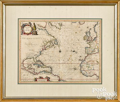 JAN JANSSON ENGRAVED MAP MAR DEL