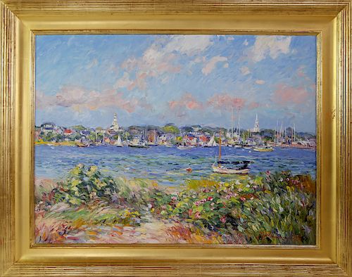 JAN PAWLOWSKI OIL ON CANVAS "VIEW