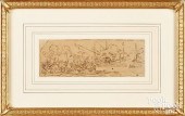 JAN VAN GOYEN INK STUDY OF A M
