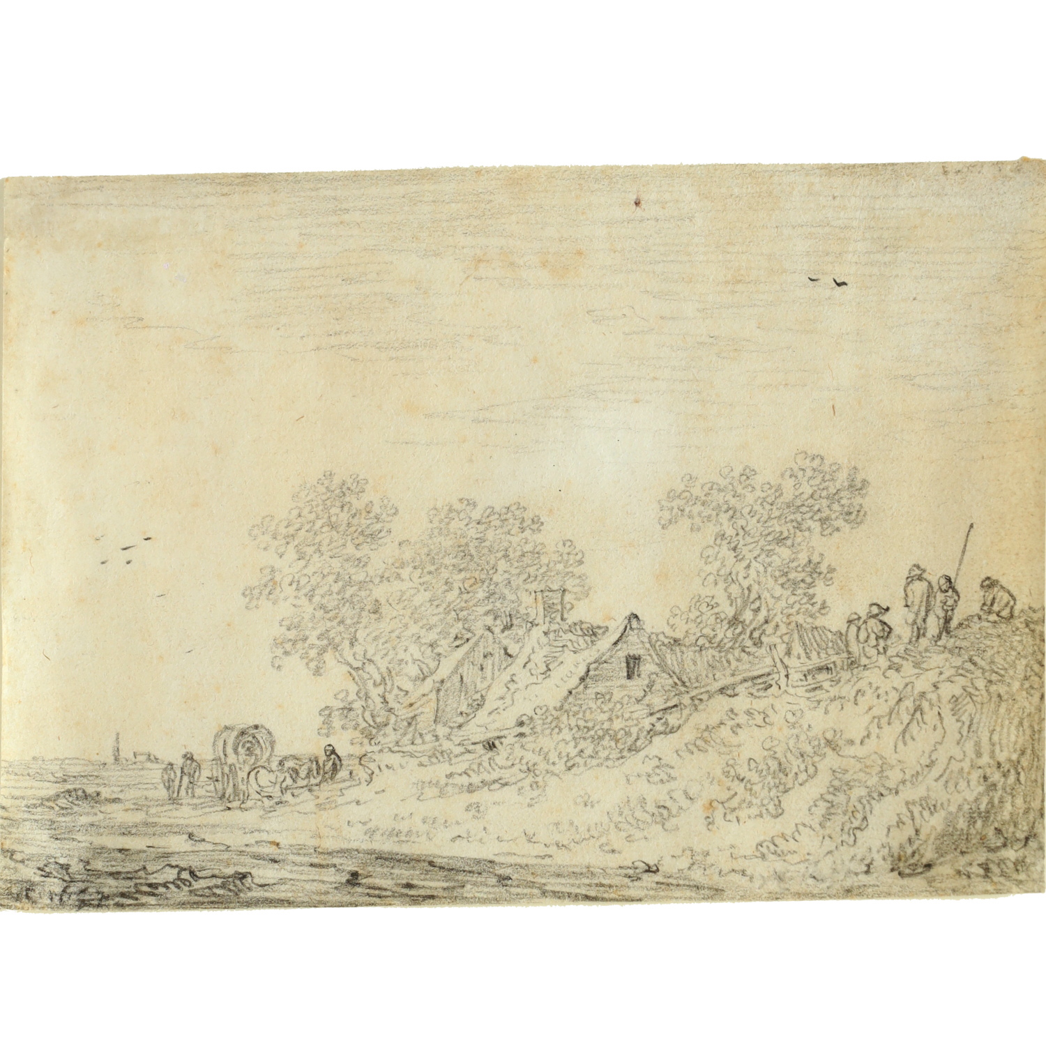 JAN VAN GOYEN, PENCIL DRAWING ON