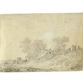 JAN VAN GOYEN, PENCIL DRAWING