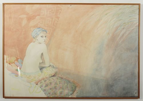 JAN VANRIET, ODALISQUE ROSE, W/C