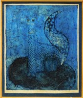 JANE BAUMAN BLACK CAT SILKSCRE