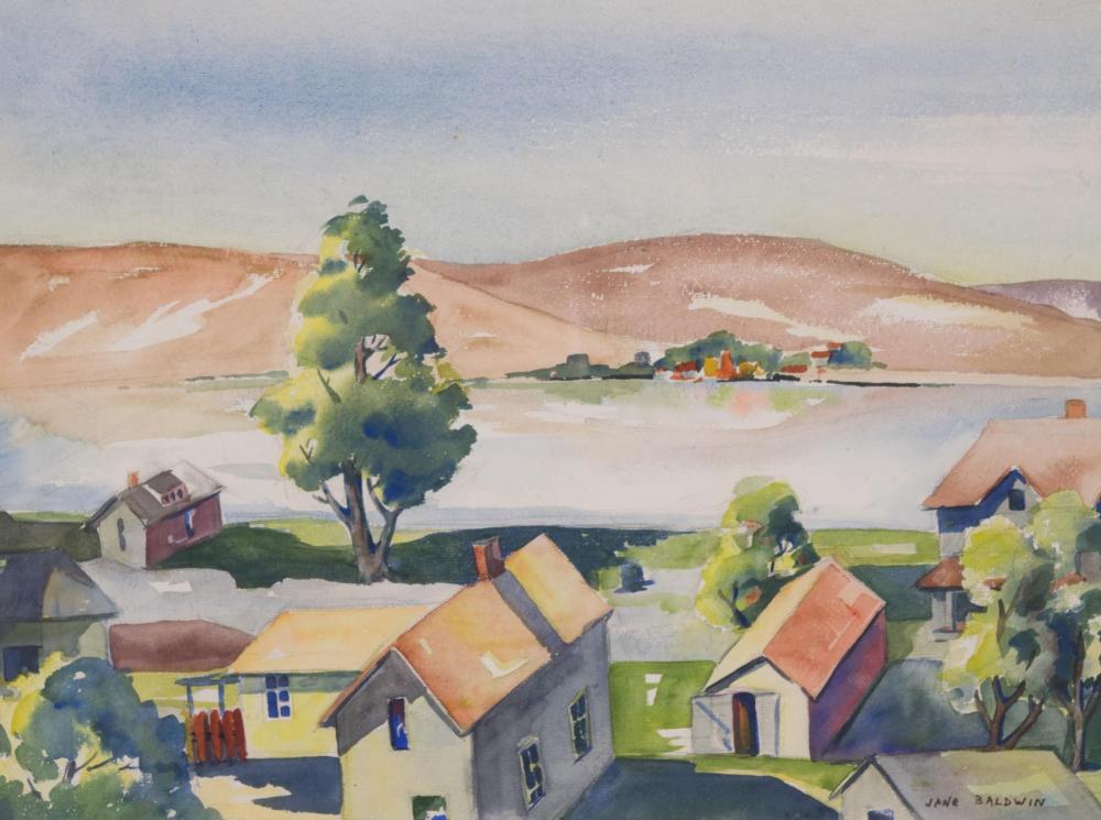 JANE M. BALDWIN WATERCOLOR ON