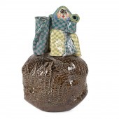 JANE PEISER FIGURAL STUDIO POT