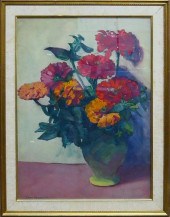 JANE PETERSON FLORAL WATERCOLO