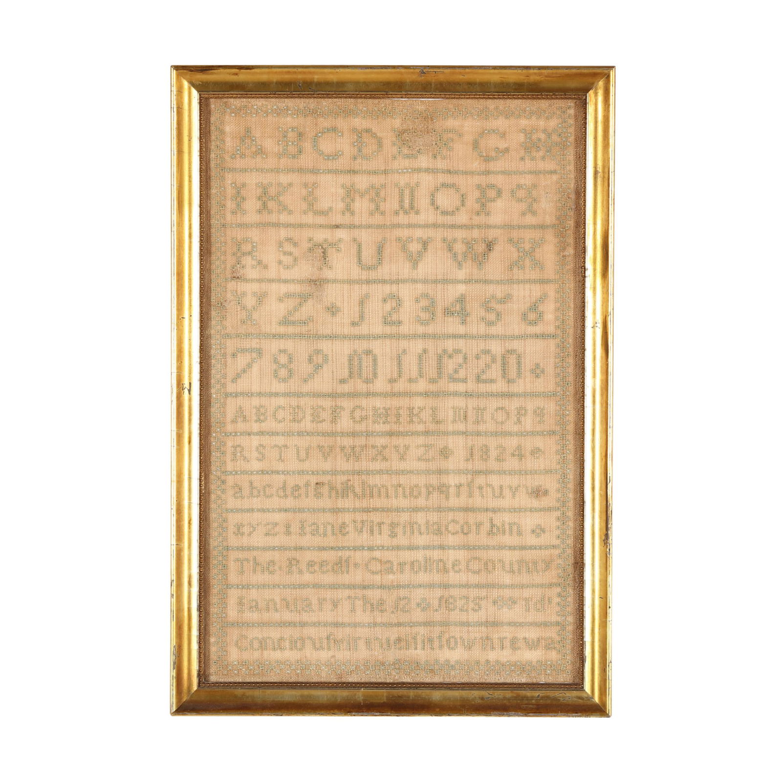 JANE VIRGINIA CORBIN'S SAMPLER
