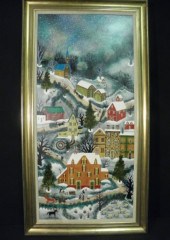 Janet Munro original oil on ma