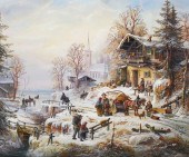 JANEZ KENZER, OIL ON CANVAS, W