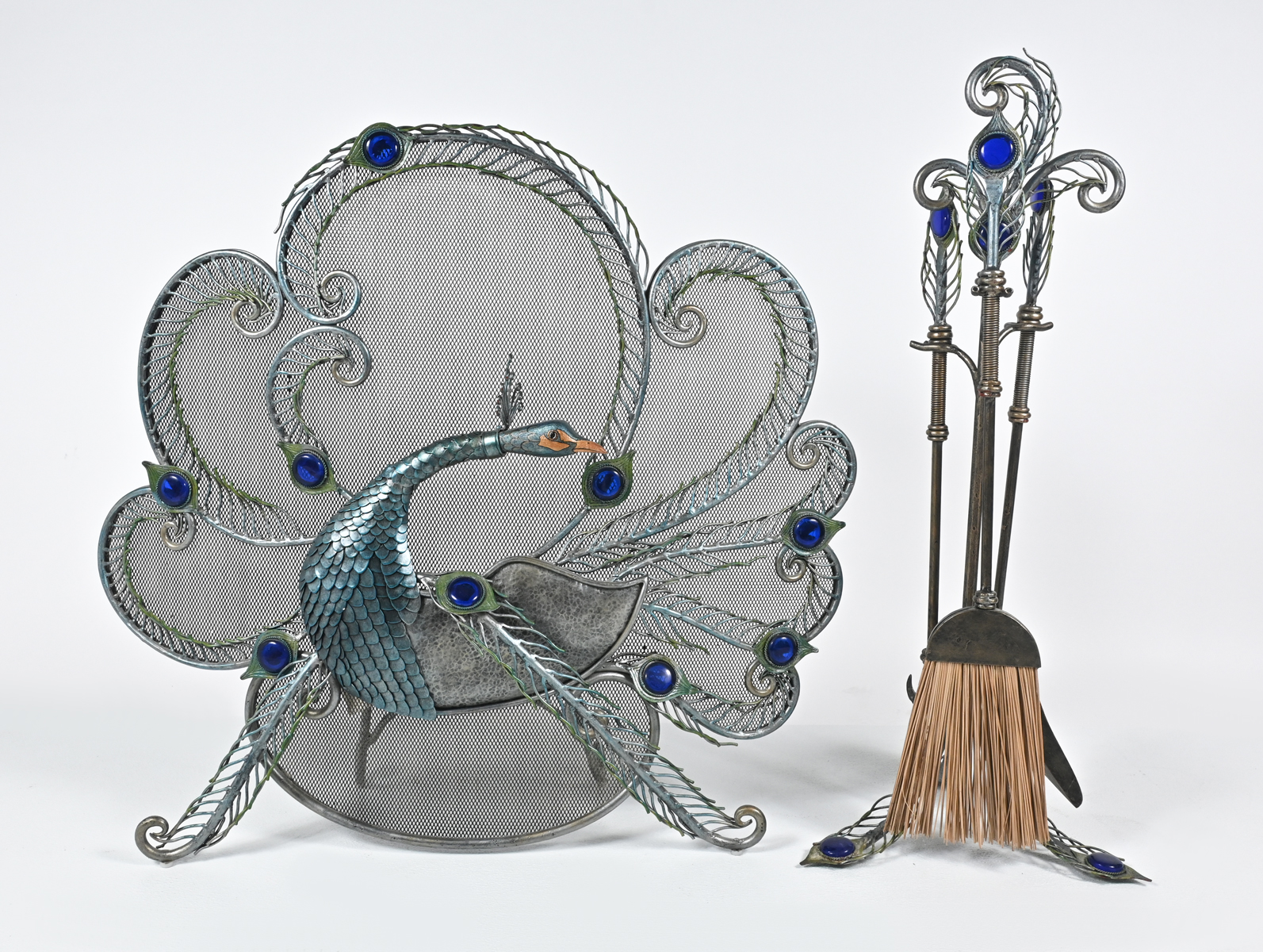 JANICE MINOR PEACOCK FIREPLACE