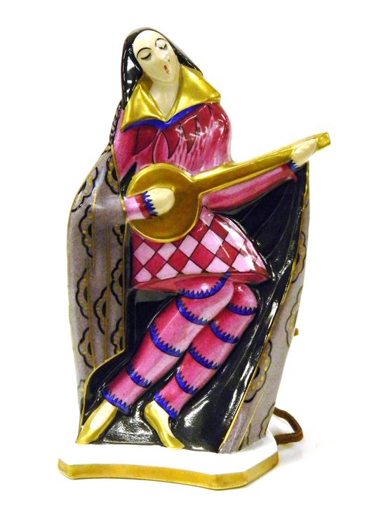 Janir Paris figural porcelain lamp