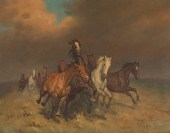 JANOS VISKI OIL ON CANVAS WILD