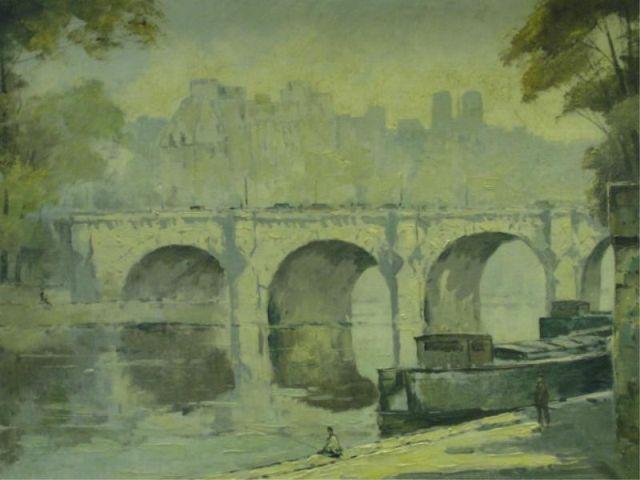 JANPOL, M. Oil on Canvas. "View