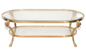 JANSEN GILT BRONZE COFFEE TABL