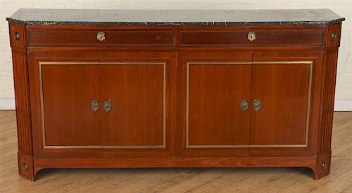 JANSEN MAHOGANY MARBLE TOP