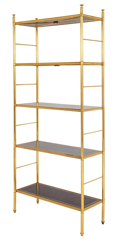 JANSEN MANNER GILT BRASS ETAGERE