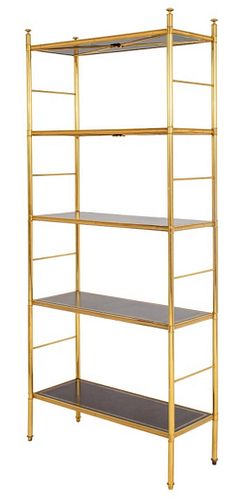 JANSEN MANNER GILT BRASS ETAGERE