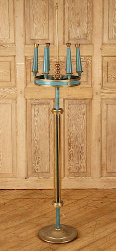 JANSEN SIX LIGHT FLOOR LAMP BRASS