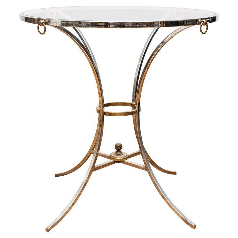 JANSEN STYLE CHROMED METAL GUERIDON