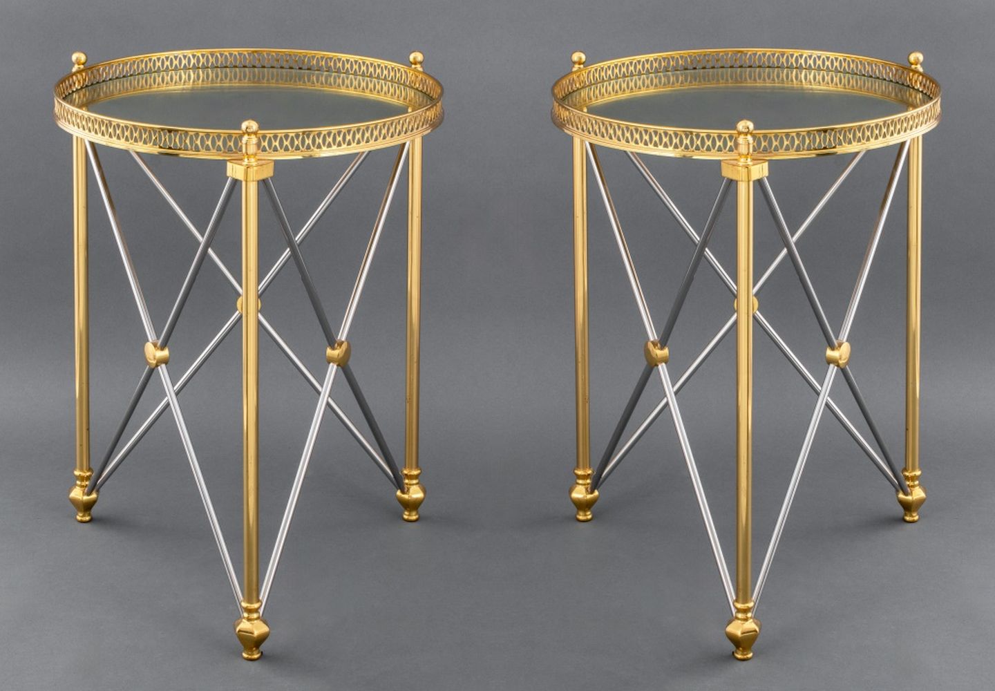 JANSEN STYLE STEEL & BRASS SIDE