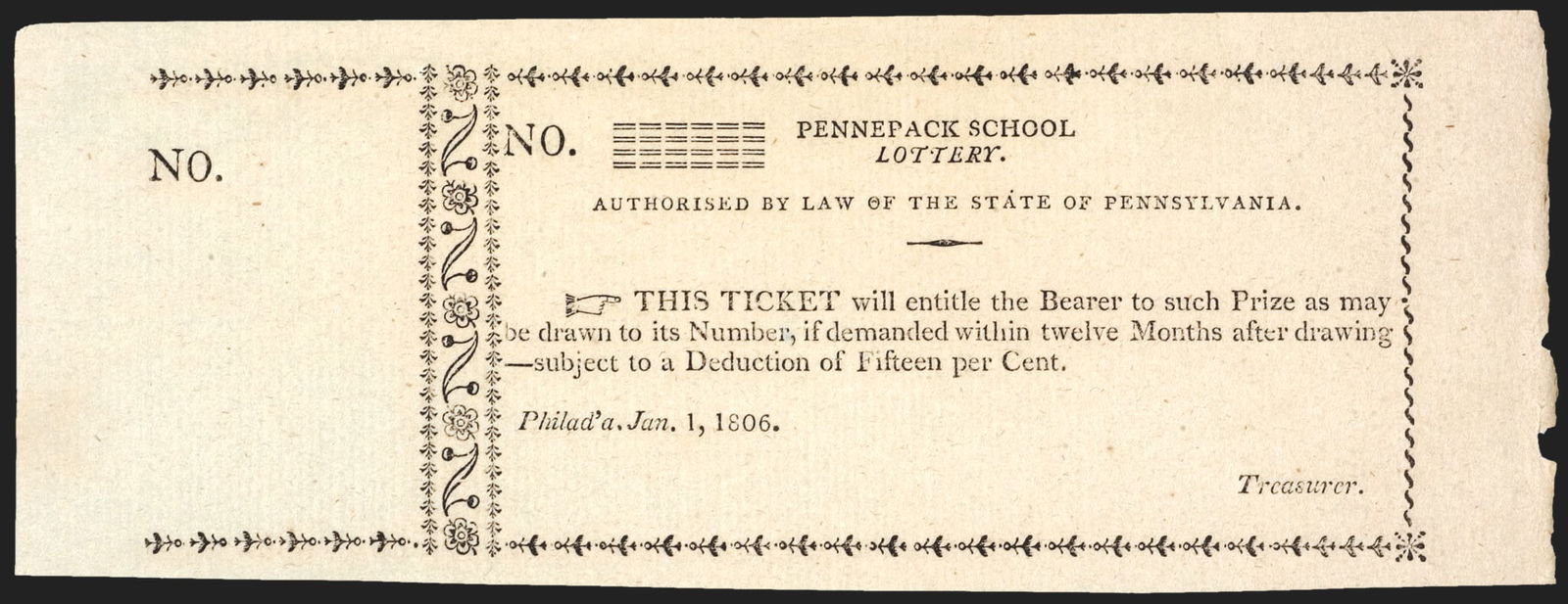 JANUARY 1, 1806 PHILADELPHIA, STATE
