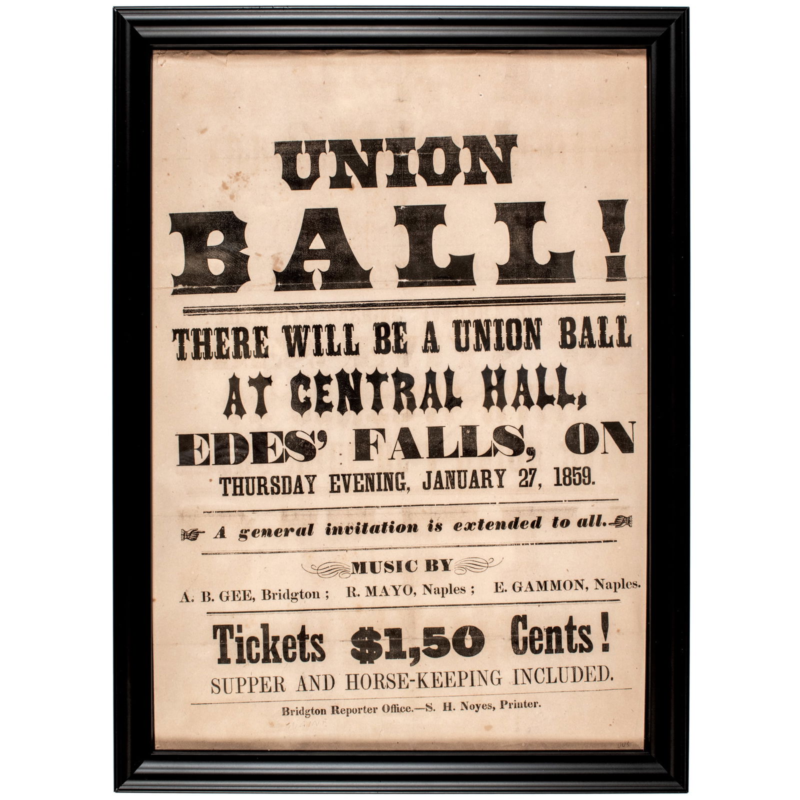 JANUARY 27, 1859 PRE CIVIL WAR,