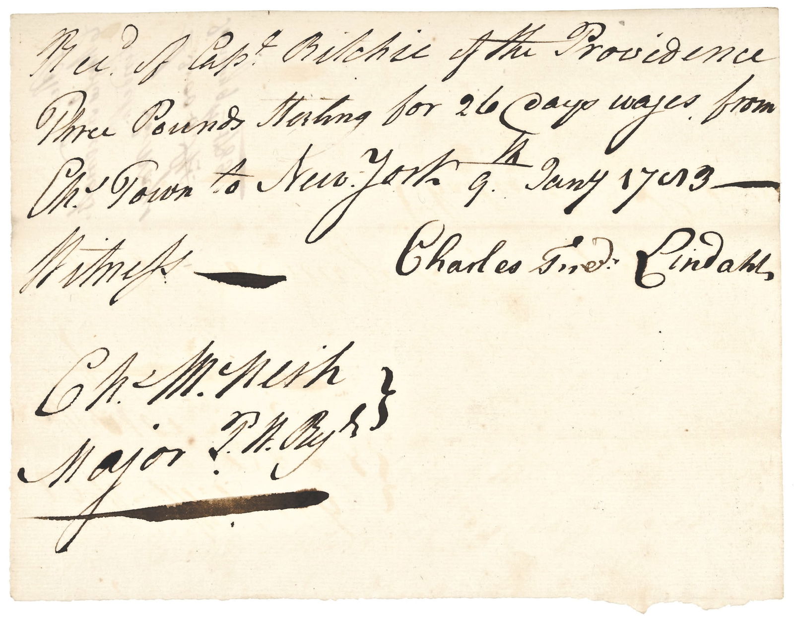 JANUARY 9TH, 1783 REVOLUTIONARY WAR