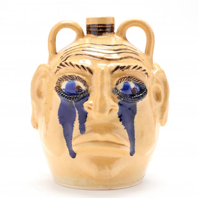 JANUS FACE JUG, BILLY RAY HUSSEY