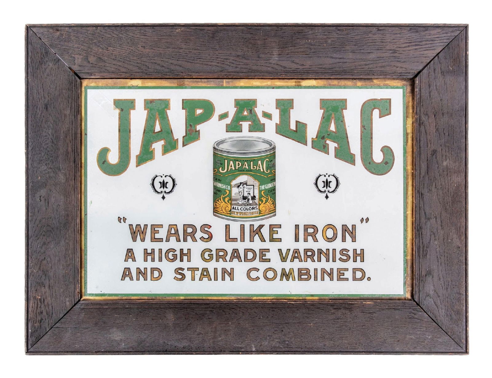 JAP-A-LAC REVERSE PAINTED GLASS