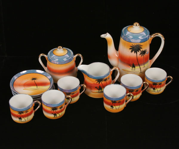 Japan Lustreware 15 piece tea set