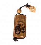 JAPANESE 19TH C. LACQUERED FIV