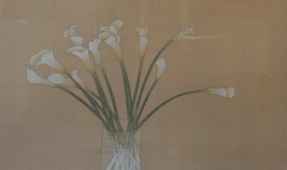 JAPANESE 20TH CENTURY, LILIES IN