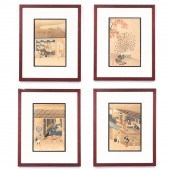 JAPANESE, 4 FRAMED REPRODUCTIO