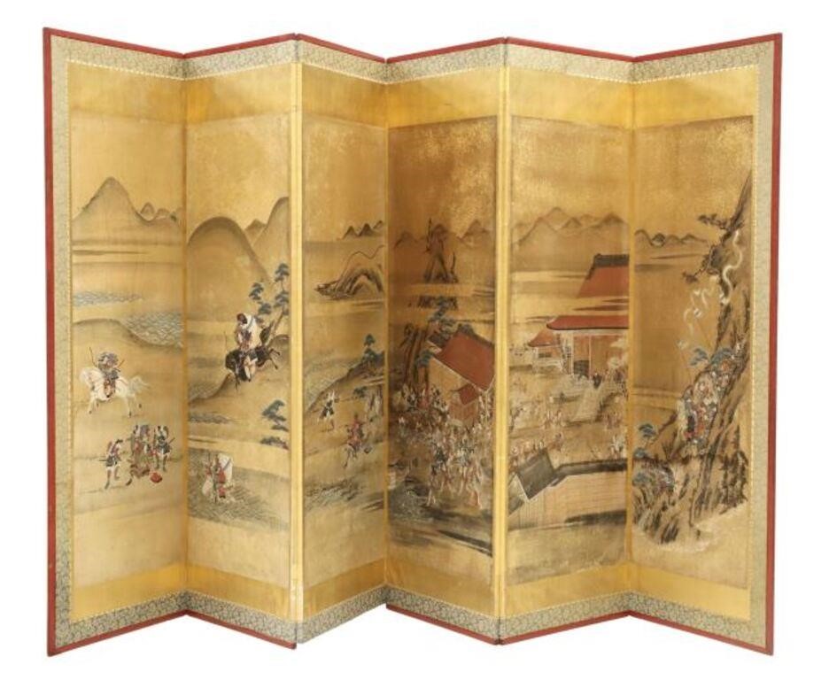 JAPANESE 6-PANEL FOLDING SCREEN