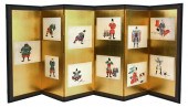 JAPANESE 6 PANEL SCREEN, 11 SA
