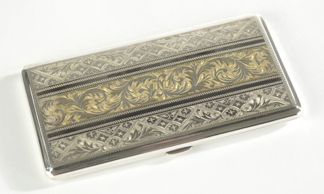 JAPANESE .950 FINE SILVER CIGARETTE