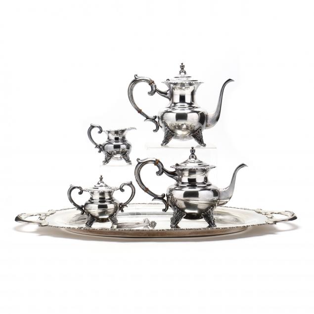 JAPANESE .950 FINE SILVER TEA &