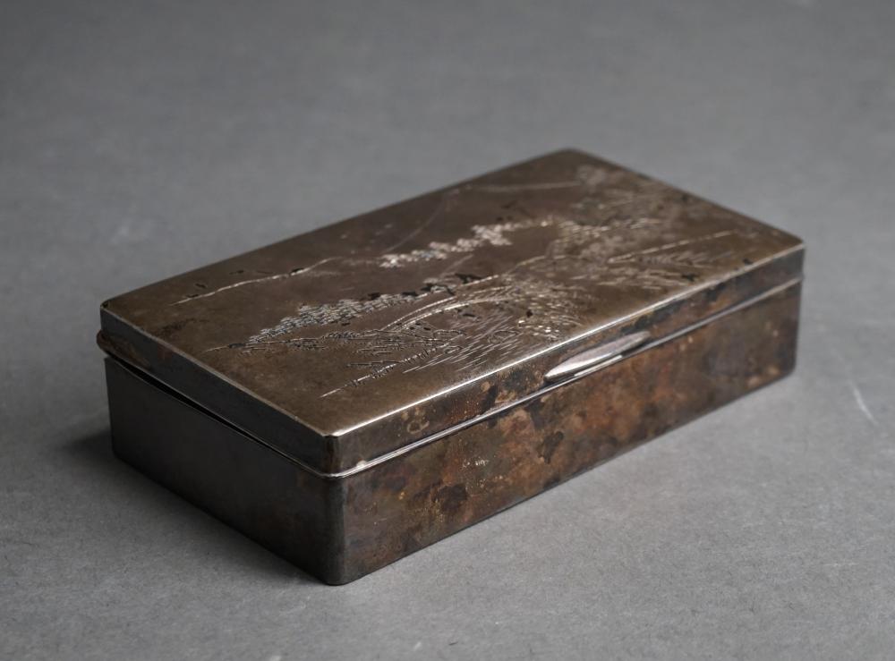 JAPANESE 970-SILVER MOUNTED WOOD