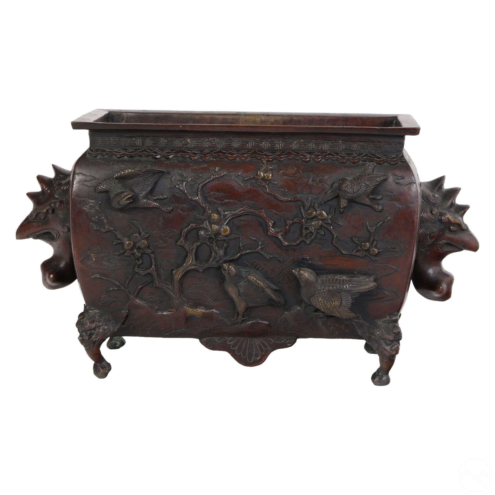 JAPANESE ANTIQUE BRONZE DRAGONS AND