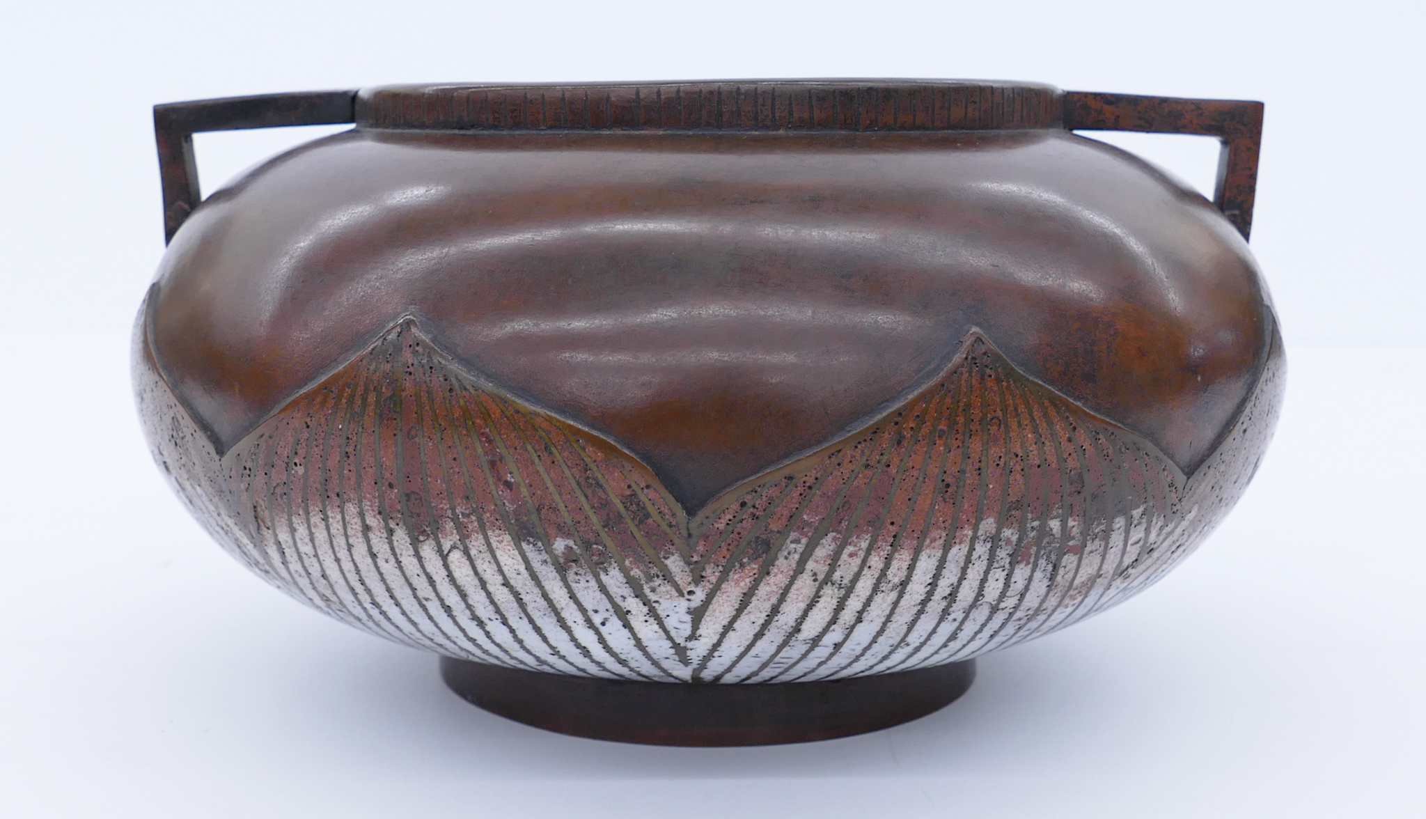 Japanese Art Deco Enameled Bronze