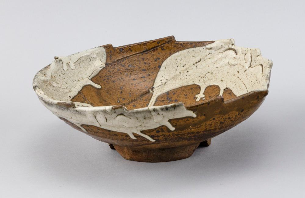 JAPANESE ART POTTERY BOWL 20TH