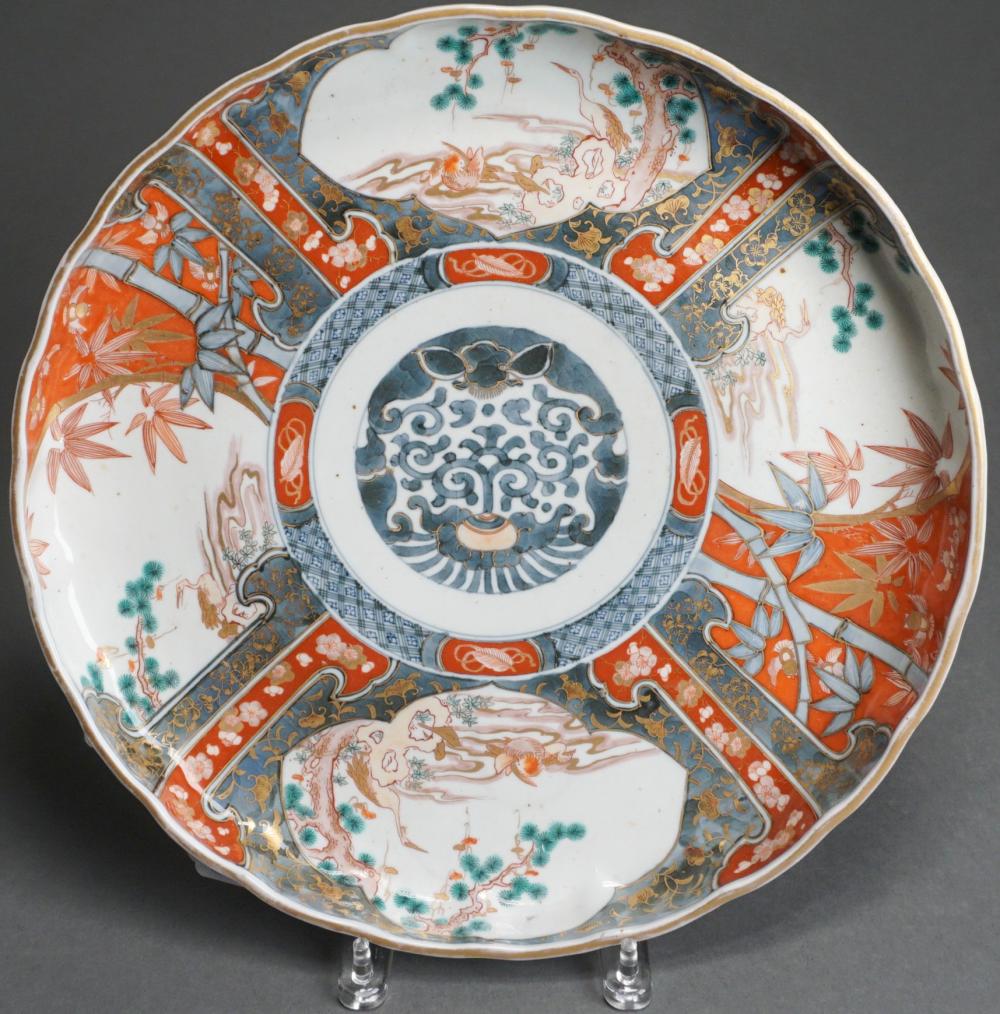 JAPANESE AVIAN AND FLORAL DECORATED